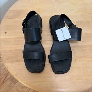 AEROSOLES Black Strap Sandals